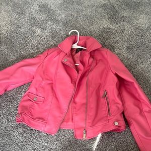 Pink leather jacket
